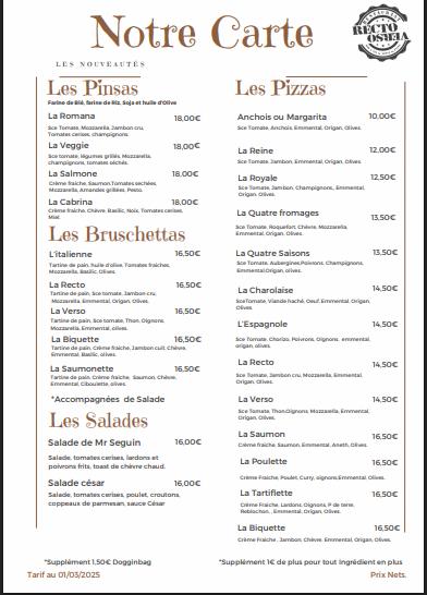 LE RECTO.VERSO - Menu Image 2
