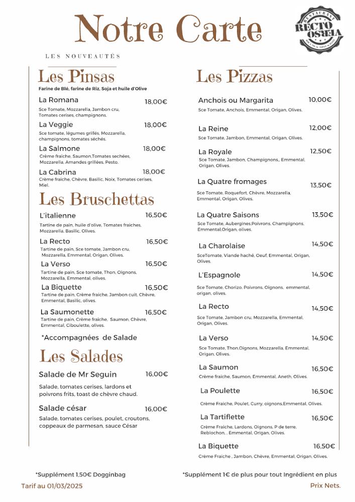 LE RECTO.VERSO - Menu Image 3